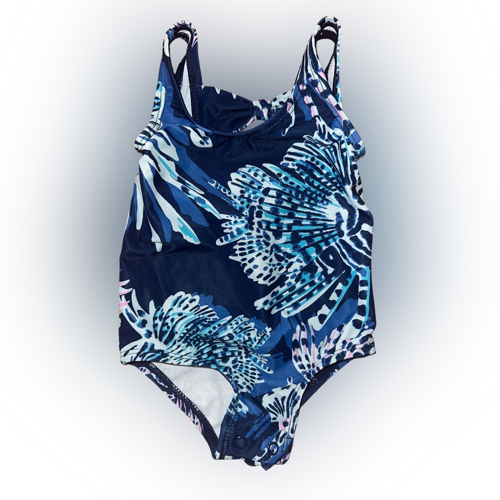 Carter's Blue Floral Kids Swim One Piece